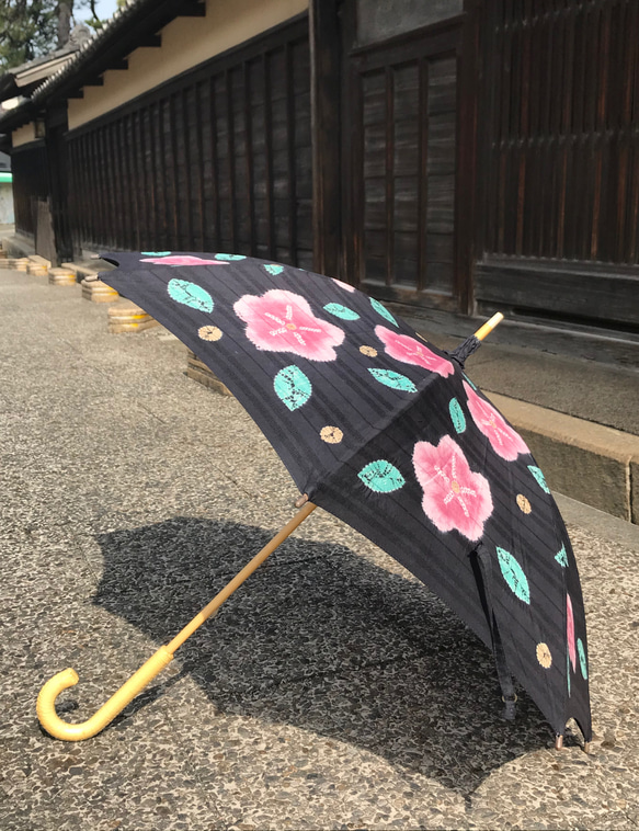 有松絞り日傘　〜満開の花の下で〜 3枚目の画像