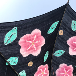 有松絞り日傘　〜満開の花の下で〜 6枚目の画像