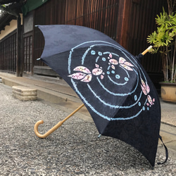 受注販売※ 有松絞り日傘 〜桃色の金魚たちⅢ 〜 傘・日傘 絞り染め