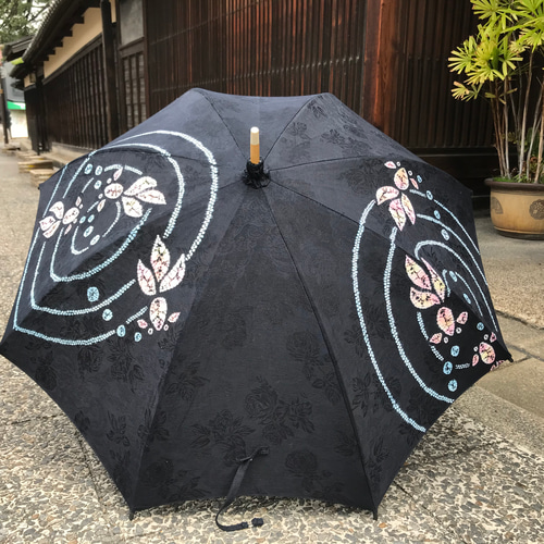 受注販売※ 有松絞り日傘 〜桃色の金魚たちⅢ 〜 傘・日傘 絞り染め