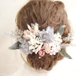 №110♡ドライフラワー髪飾り ヘッドドレス 成人式 卒業式 結婚式 前撮り ドライフラワー ウェディング ヘッドパーツ 成人式髪飾り 結婚式