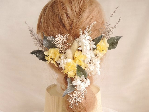 100%正規品 ドライフラワー 和装髪飾り 成人式髪飾り 前撮り ウェディング ヘアアクセサリー