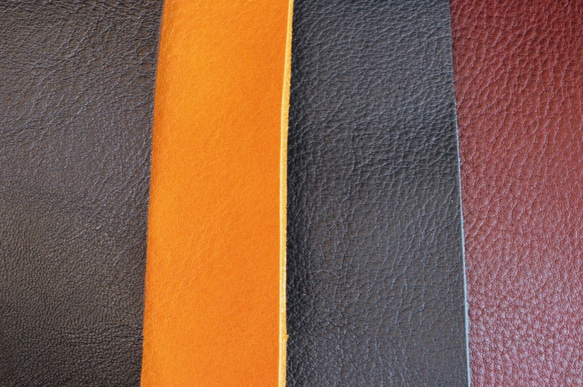 エルジップウォレット　隠しスタッズ付　シンプルウォレット　手縫い　薄型ウォレット 5枚目の画像
