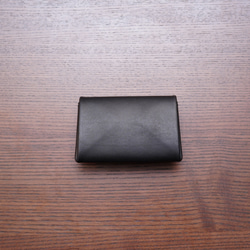 イタリアンレザー　折り紙　コインケース　ミニ財布　黒 5枚目の画像