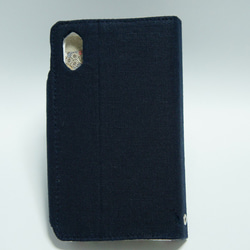 ■iPhone Plus リバティ(右利き) スマホケース紺色 手帳型 eleppo(エレッポ) et-na-r-02 6枚目の画像