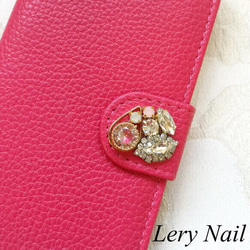 [IPhone6​​ / 6S]晶瑩剔透優雅的珠寶品☆☆粉紅色可愛的成年筆記本iPhone case 類型 第1張的照片