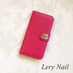 [IPhone6​​ / 6S]晶瑩剔透優雅的珠寶品☆☆粉紅色可愛的成年筆記本iPhone case 類型 第2張的照片