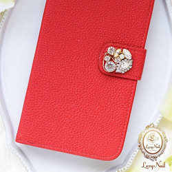 [IPhone6​​plus /plus s]優雅的珠寶☆熱紅成人可愛的手帳式案件 第1張的照片