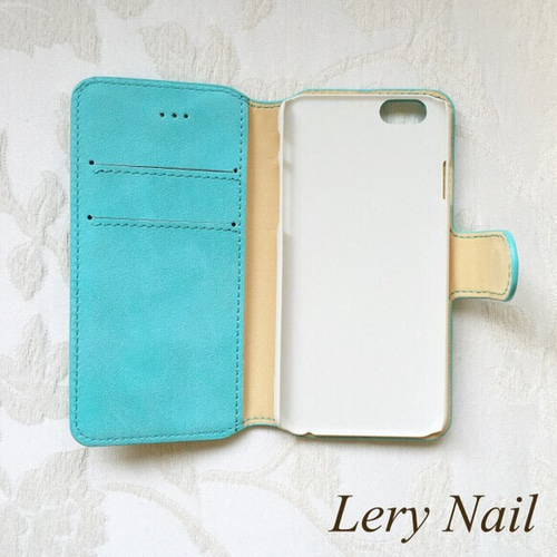 iPhoneSE2あり【iPhone】ターコイズブルー☆シェル&スターフィッシュ