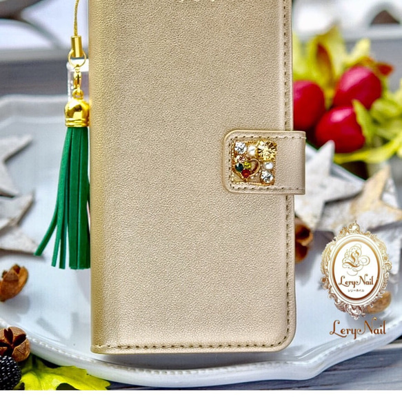 iPhone12 [iPhone] [Xperia Z3/Z4] Citrine Heart Pearl Bijou ☆ 金色筆 第2張的照片