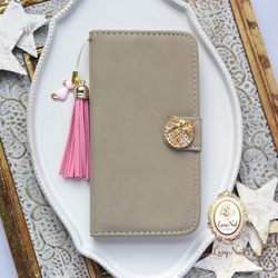 [iPhone/Galaxy/Xperia] 手機殼 with Initial☆Ribbon Pearl Bijou Cat C 第3張的照片