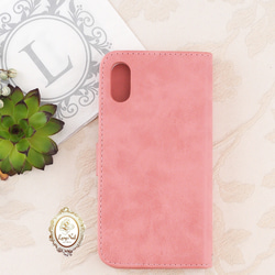 [IPhone / GALAXY / Xperia / AQUOS] Flower Bijou ☆ 珊瑚粉色麂皮狀流蘇錶帶 第5張的照片