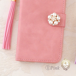 [IPhone / GALAXY / Xperia / AQUOS] Perl Flower Bijou ☆ Coral Pin 第2張的照片