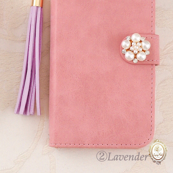 [IPhone / GALAXY / Xperia / AQUOS] Perl Flower Bijou ☆ Coral Pin 第3張的照片