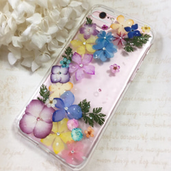 カラフルアジサイ＊お花いっぱい6splus/7plus/8plus/XS max/11promaxケース ⑪ 4枚目の画像