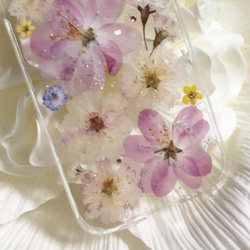 【受注制作】お花いっぱいサクラのiPhoneケース⑯ 3枚目の画像