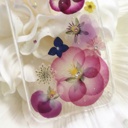 ピンクスミレ＊お花いっぱいピンクスミレのiPhone6splus,7plusケース⑱ 3枚目の画像