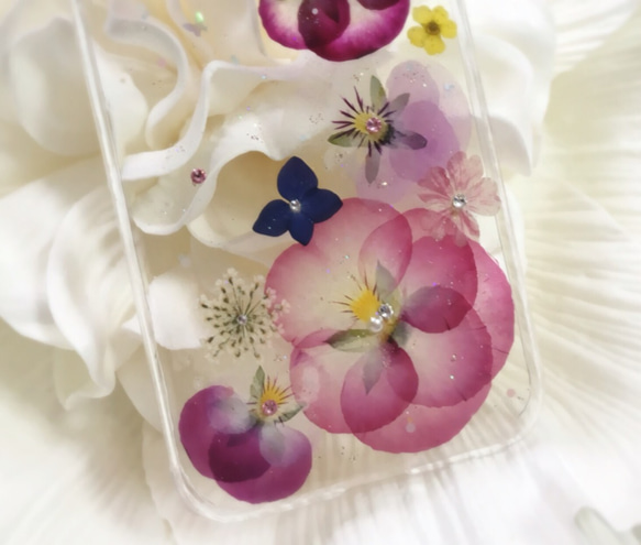 ピンクスミレ＊お花いっぱいピンクスミレのiPhone6splus,7plusケース⑱ 3枚目の画像