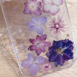 紫色繡球花*滿花朵的iPhone5S / SE手機殼㉕ 第3張的照片