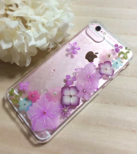 ピンク日々草＊お花いっぱいiphone7/8ケース㉗ 4枚目の画像