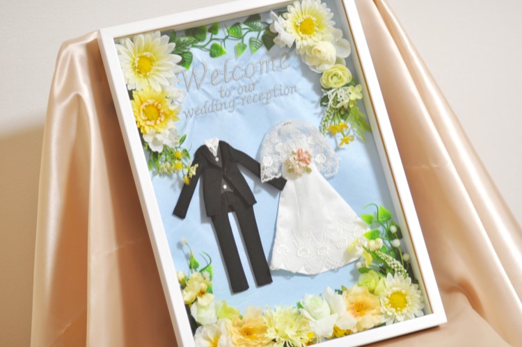 【みさき】ウェルカムボード ✧ウェルカムボード✧ セミオーダーGroom&Bride 横 結婚式 A4,A3