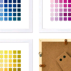 ポスター3点セット『カラーチャート：シアン・マゼンタ・イエロー』フレーム付き 1L サイズ 2枚目の画像