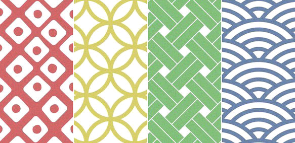 ポスター4点セット『ジャパン・モダン・パターン』フレーム付き 1L サイズ 2枚目の画像