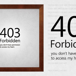 ポスター『403 Forbidden』L2フレーム付き（正方形配置） 1枚目の画像