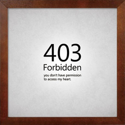 ポスター『403 Forbidden』L2フレーム付き（正方形配置） 3枚目の画像