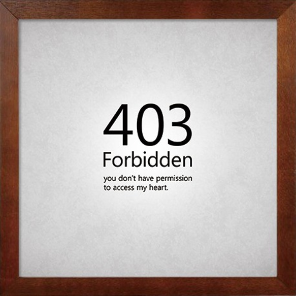 ポスター『403 Forbidden』L2フレーム付き（正方形配置） 3枚目の画像