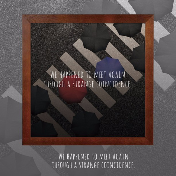 ポスター『umbrella story』　L2フレーム付き （正方形配置） 1枚目の画像