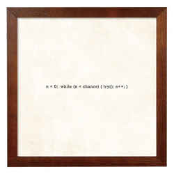 ポスター『while javascript art.』L2フレーム付き（正方形配置） 2枚目の画像