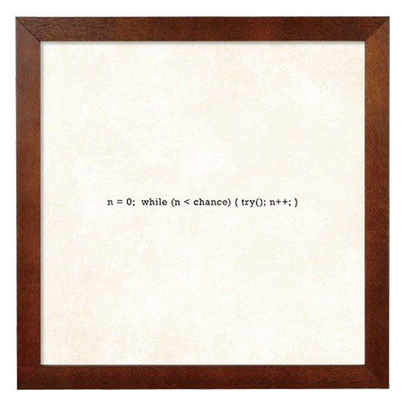ポスター『while javascript art.』L2フレーム付き（正方形配置） 2枚目の画像