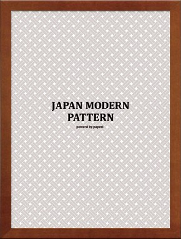 JAPAN MODERN PATTERN A4 pattern.1  フレーム付き 2枚目の画像