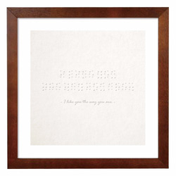 ポスター『I like you the way you are.』L2フレーム付き（正方形配置） 点字風模様ポスター 2枚目の画像