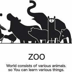 ポスター『Animal Collection ZOO』L2フレーム付き（正方形配置） 3枚目の画像