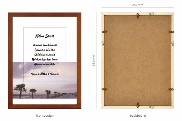 Aloha Spirit A4 フレーム付き 3枚目の画像