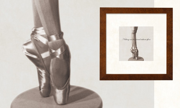 ポスター『ballerina』L1フレーム付き（正方形配置） 1枚目の画像