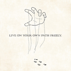 ポスター『live on your own path freely.』L2フレーム付き（正方形配置） 2枚目の画像