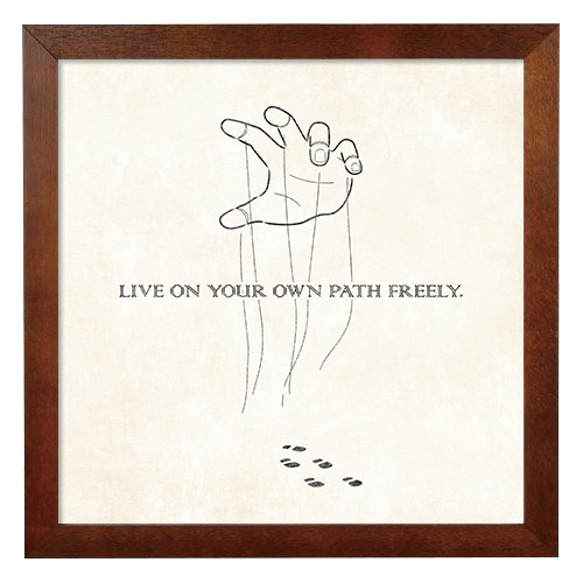 ポスター『live on your own path freely.』L2フレーム付き（正方形配置） 3枚目の画像