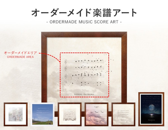 オーダーメイド楽譜アート 1枚目の画像