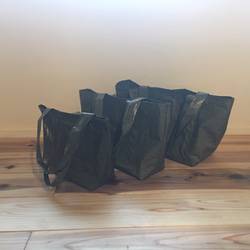 レジ袋有料化 ニオイがつかない エコバッグ Sサイズ ポリエチレンシート ショッピング マイバッグ アウトドア キャン 5枚目の画像