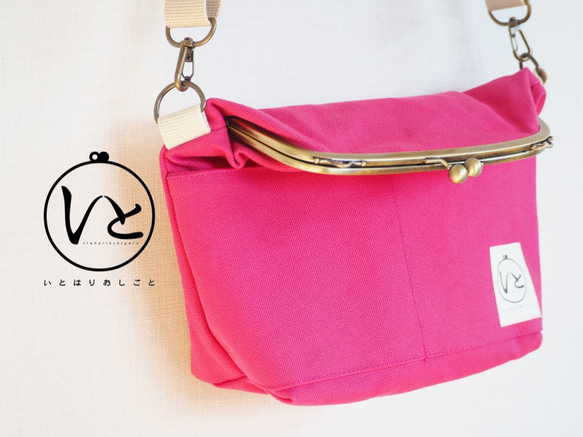 【僅限實物/樣品銷售】帆布包2way挎包≪Shocking Pink≫ 第1張的照片