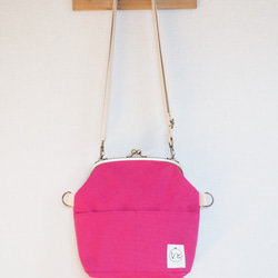 【僅限實物/樣品銷售】帆布包2way挎包≪Shocking Pink≫ 第6張的照片