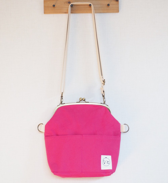 【僅限實物/樣品銷售】帆布包2way挎包≪Shocking Pink≫ 第6張的照片