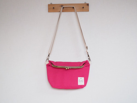 【僅限實物/樣品銷售】帆布包2way挎包≪Shocking Pink≫ 第7張的照片