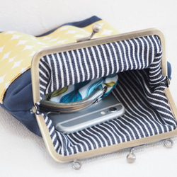 [定做] Osanpo Pouch &lt;&lt; Navy x Citron Yellow &gt;&gt; 第5張的照片