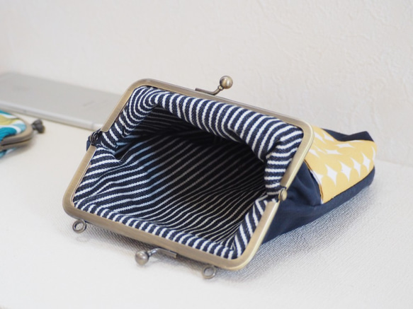 [定做] Osanpo Pouch &lt;&lt; Navy x Citron Yellow &gt;&gt; 第7張的照片