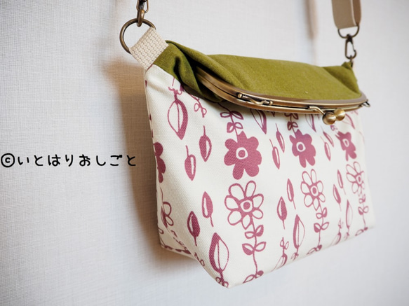 [按訂單生產] Ito Hari工作和原創紡織品印花«Smoked Pink»2way肩背包 第1張的照片