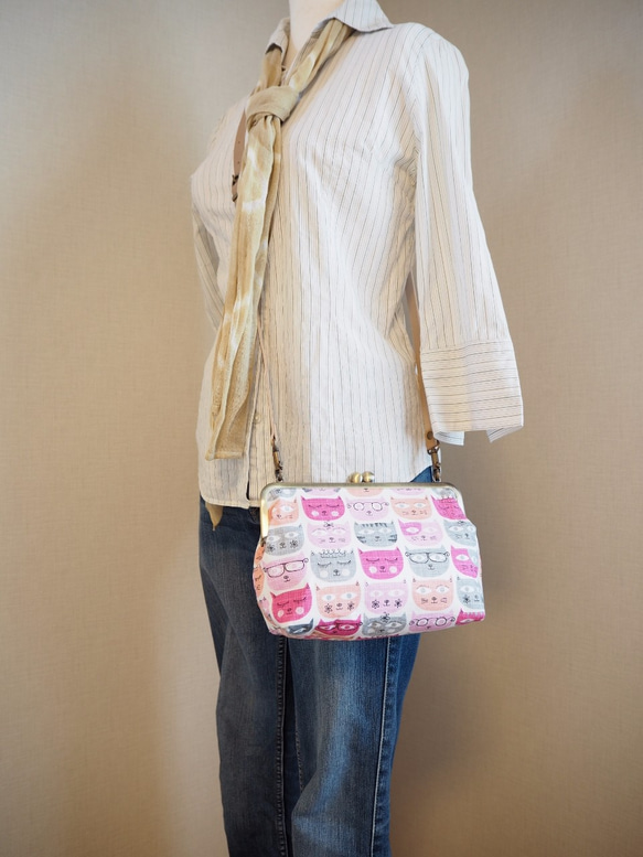 美國棉花«野蠻女友貓粉紅色»錢包單肩包 第2張的照片